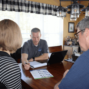 Air Comfort Service technician explaining services