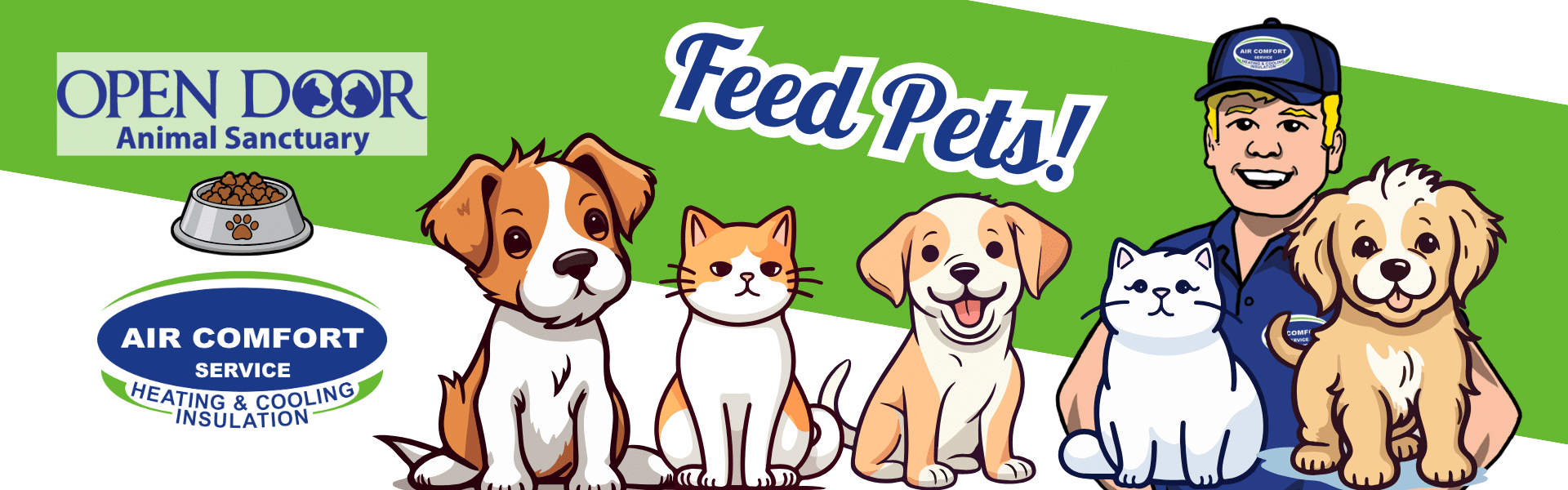 Air Comfort Service is donating a bag of pet food for every Clean & Check booked in April.